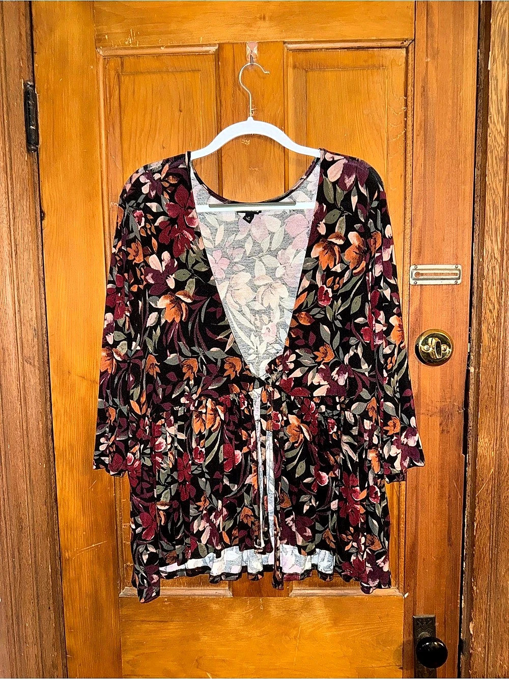 Torrid Floral Cover/Sweater in Black & Multicolor